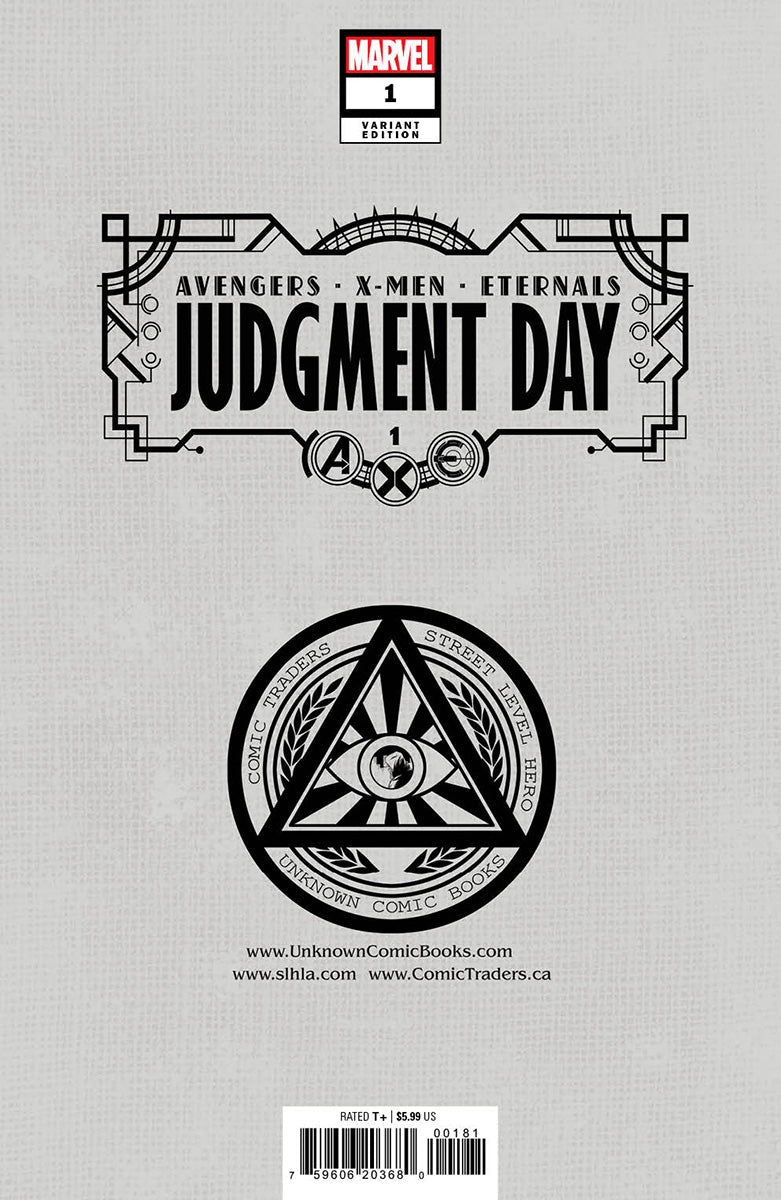 A.X.E.: JUDGMENT DAY #1 [AXE] UNKNOWN COMICS DAVID NAKAYAMA HELLFIRE EXCLUSIVE VIRGIN VAR (07/20/2022) - Double Back Comics and Collectibles