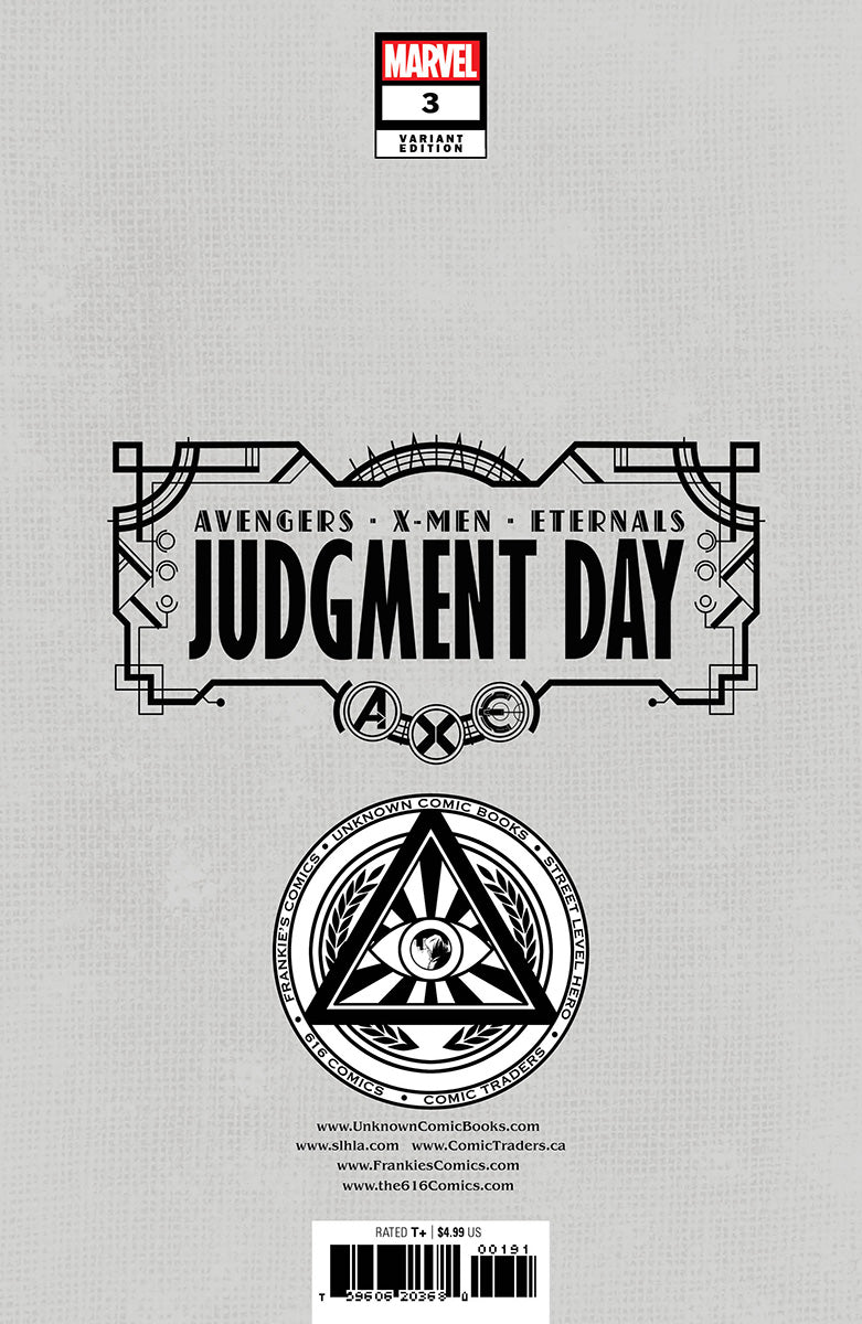 A.X.E.: JUDGMENT DAY #3 [AXE] UNKNOWN COMICS DAVID NAKAYAMA HELLFIRE EXCLUSIVE VAR (08/24/2022) - Double Back Comics and Collectibles