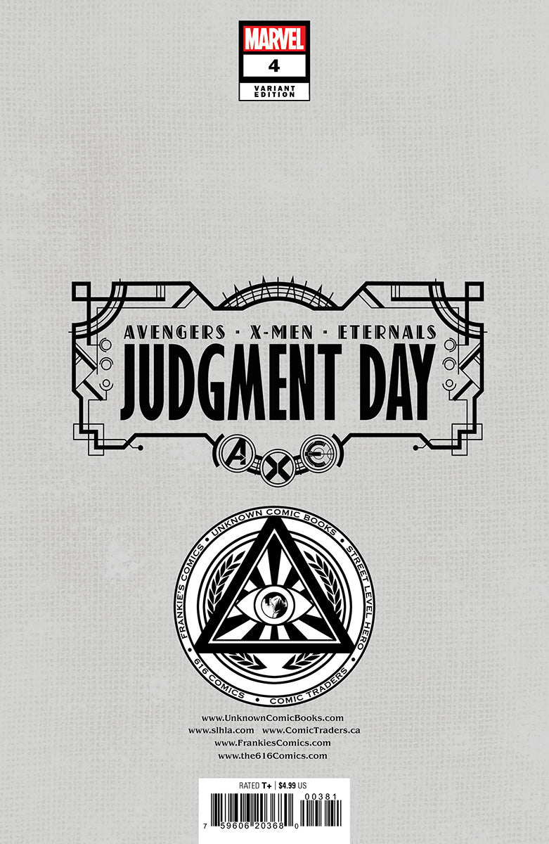 A.X.E.: JUDGMENT DAY #4 [AXE] UNKNOWN COMICS DAVID NAKAYAMA HELLFIRE EXCLUSIVE VAR (09/14/2022) - Double Back Comics and Collectibles