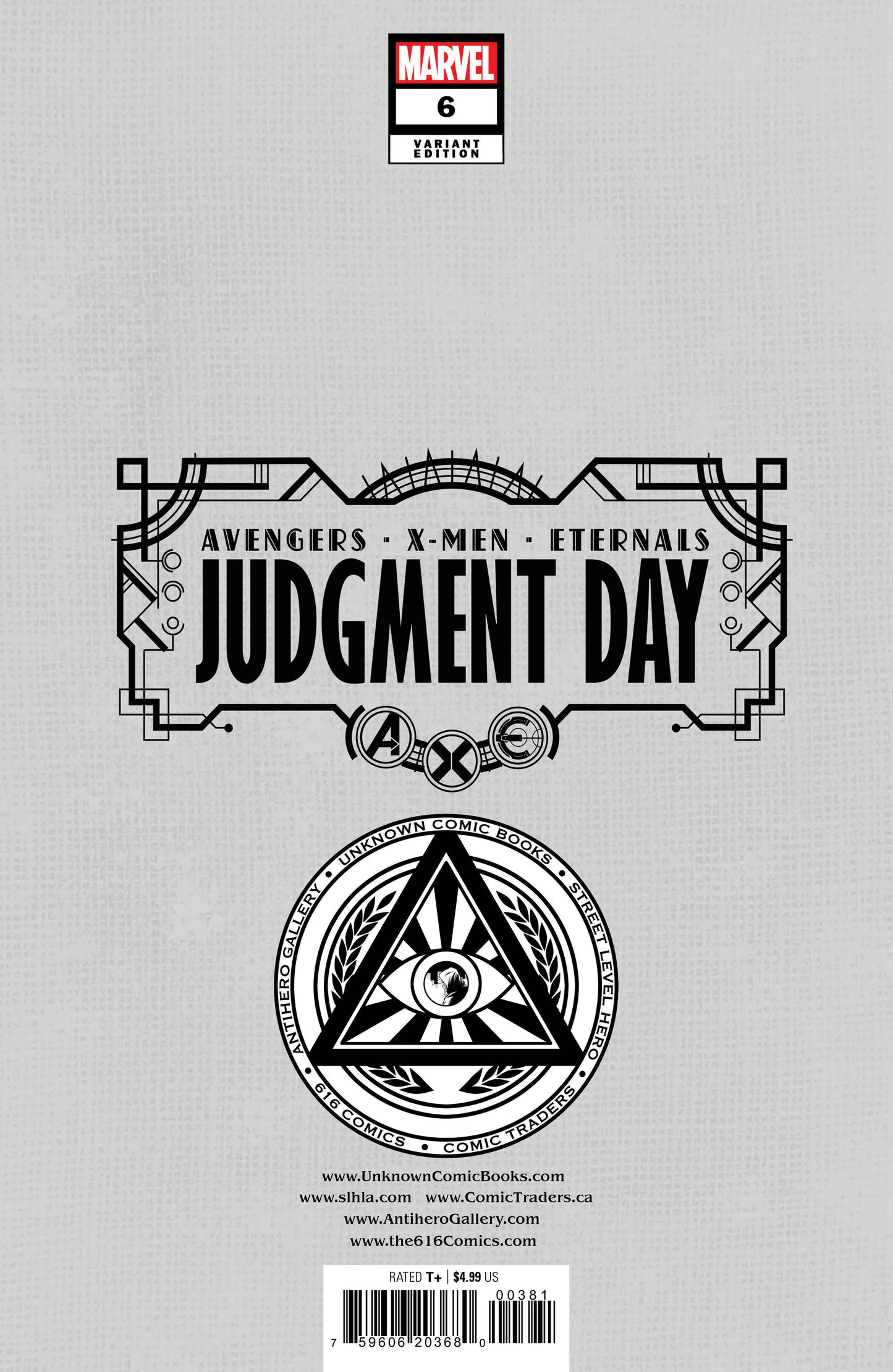A.X.E.: JUDGMENT DAY #6 [AXE] UNKNOWN COMICS DAVID NAKAYAMA HELLFIRE EXCLUSIVE VAR (10/26/2022) - Double Back Comics and Collectibles