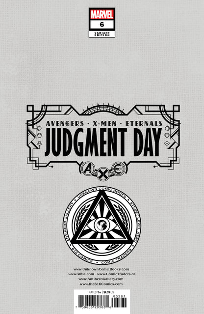 A.X.E.: JUDGMENT DAY #6 [AXE] UNKNOWN COMICS DAVID NAKAYAMA HELLFIRE EXCLUSIVE VAR (10/26/2022) - Double Back Comics and Collectibles