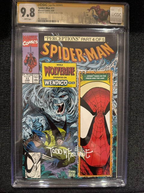 Spider-Man 11- Signed by Todd McFarlane CGC 9.8