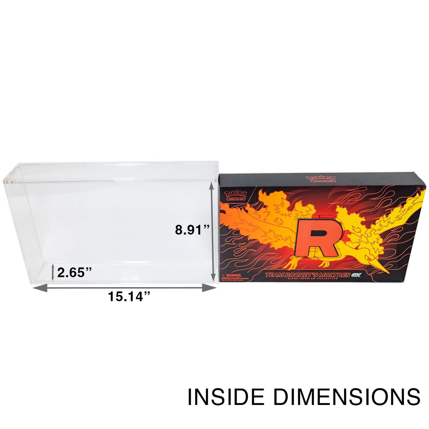 Pokémon Team Rocket's Moltres EX UPC Ultra-Premium Collection Acrylic Case