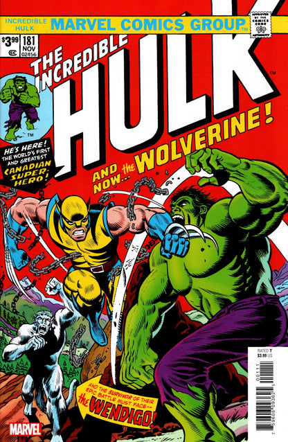 The Incredible Hulk 181 Facsimile - Double Back Comics and Collectibles