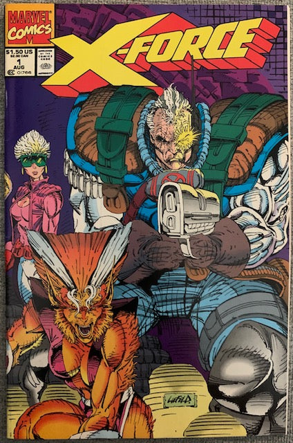 X-Force 1 - Liefeld Variant with Shatter Star Trading Card - Double Back Comics and Collectibles