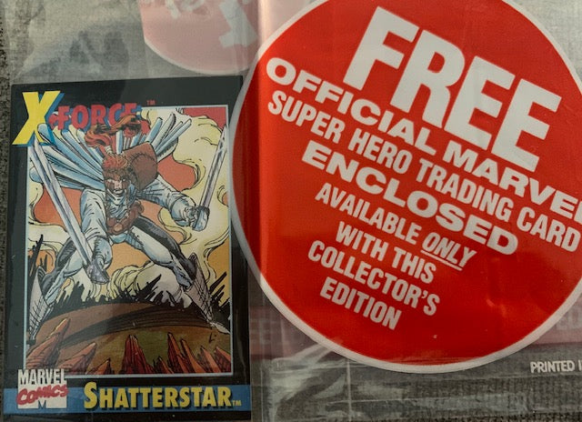 X-Force 1 - Liefeld Variant with Shatter Star Trading Card - Double Back Comics and Collectibles